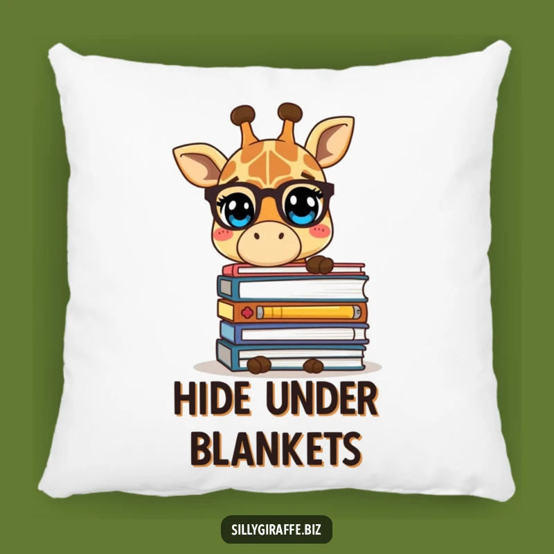 Funny Giraffe Files Pillow - Cozy Comfort for the Homebody Introvert