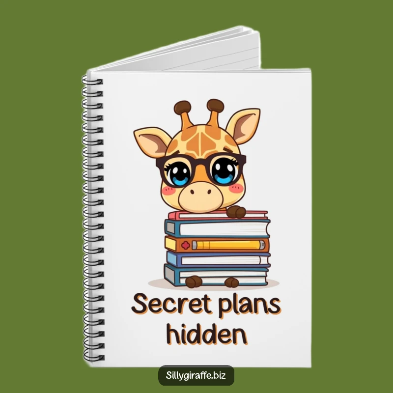 Funny Giraffe Files Notebook - Perfect for Jotting Down Thoughts Secretly