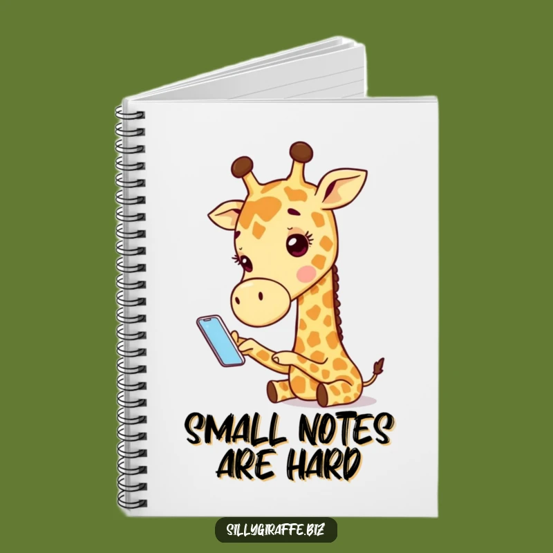 Funny Giraffe Phone Notebook - Perfect for Jotting Down Tech Frustrations