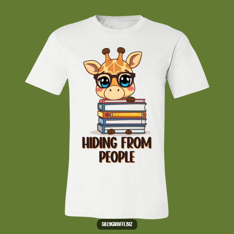 Funny Giraffe Files T-Shirt - Humorous Introvert Tee for Relatable Laughs